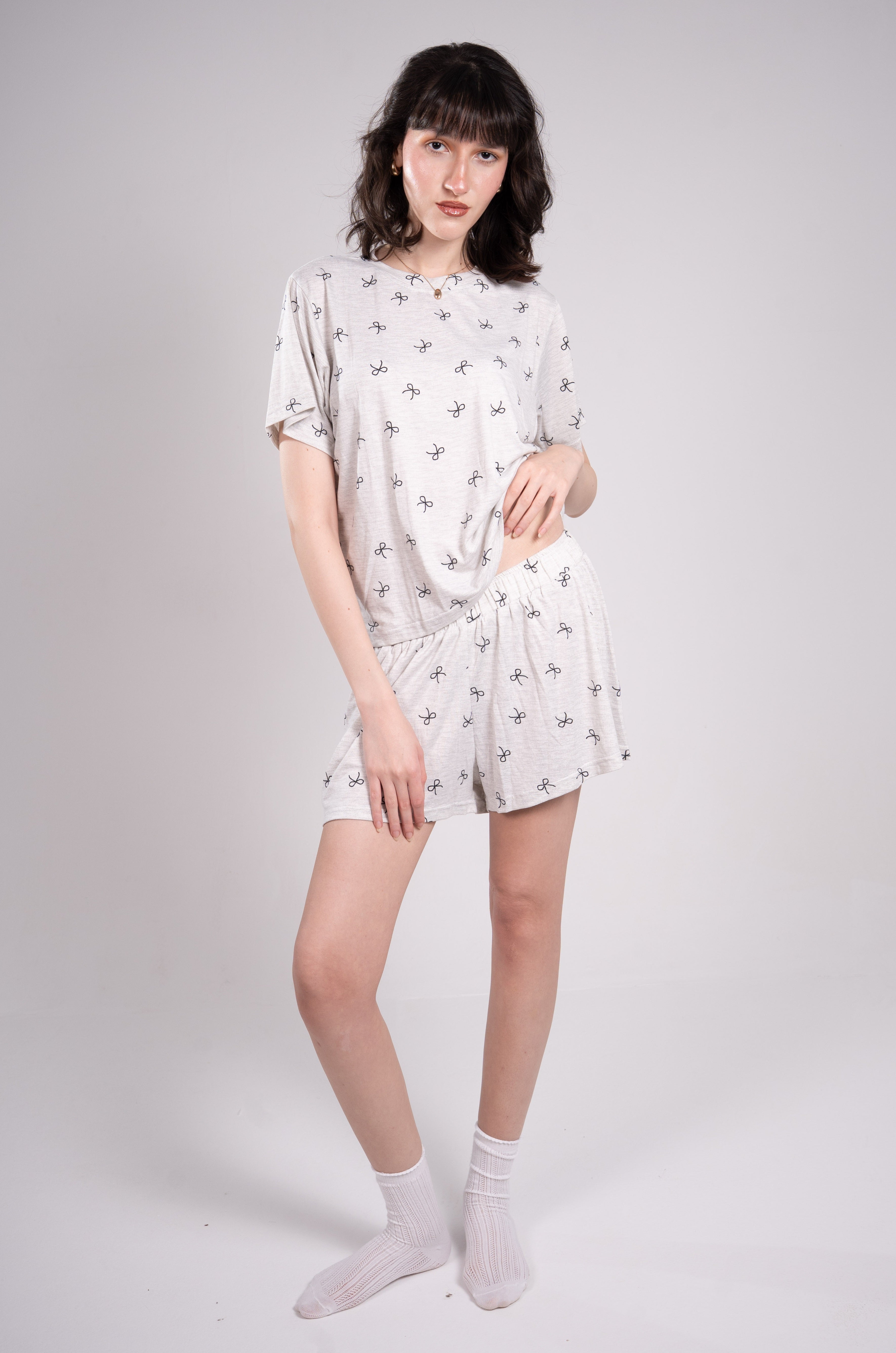 Gray Ribbon Short