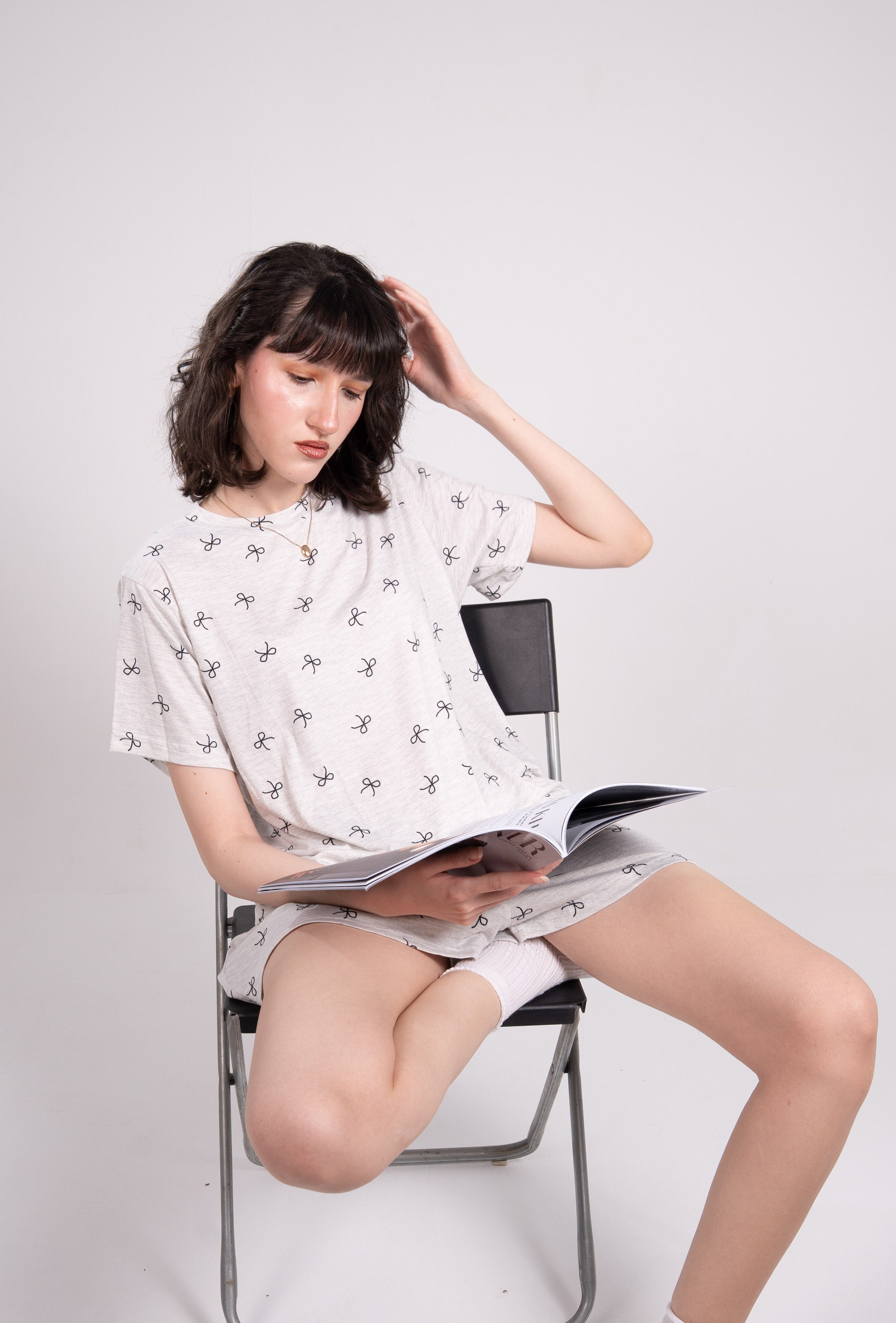 Gray Ribbon Short
