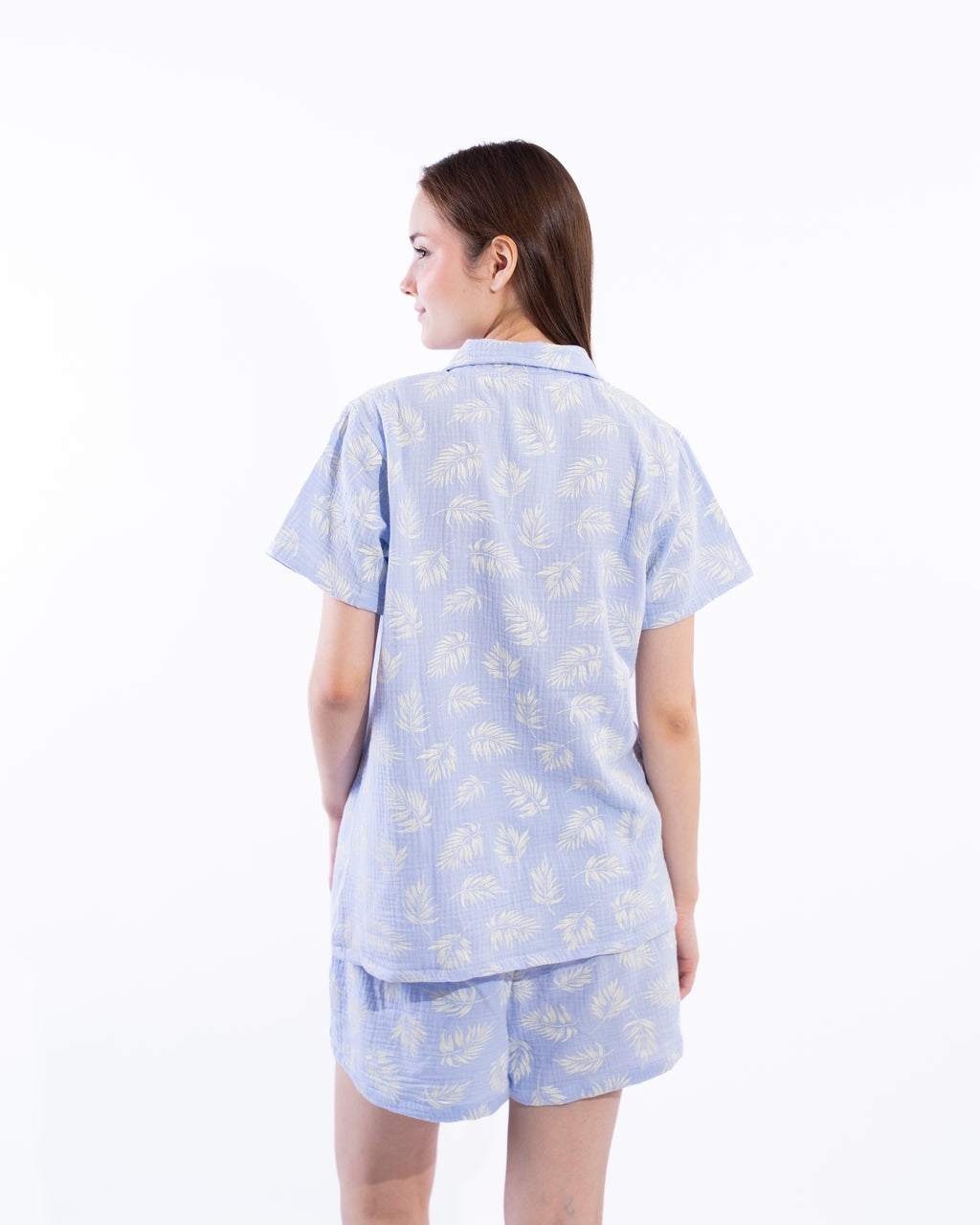 Blue feather short