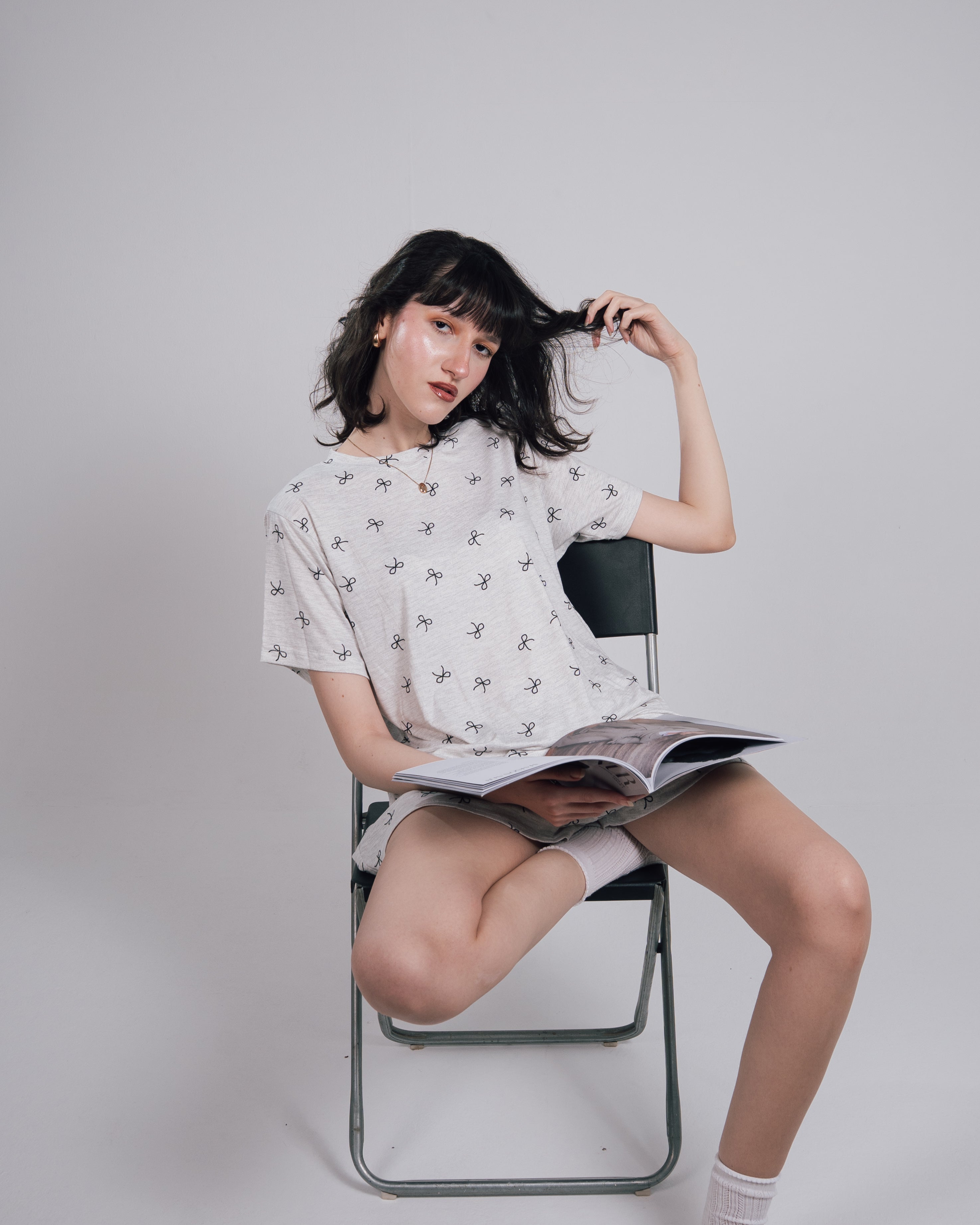 Gray Ribbon Short